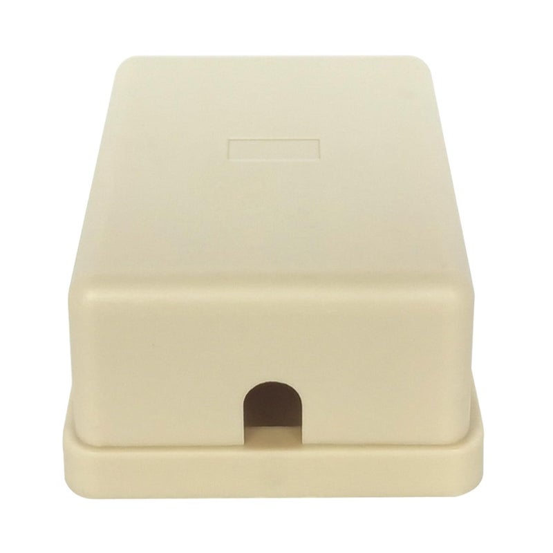 NECABLES Phone Jack Surface Mount Dual Port for 2 Phone Line Telephone Jack Box 8 Screw Terminals to 2 RJ11 6P4C Female Ivory - Image 5